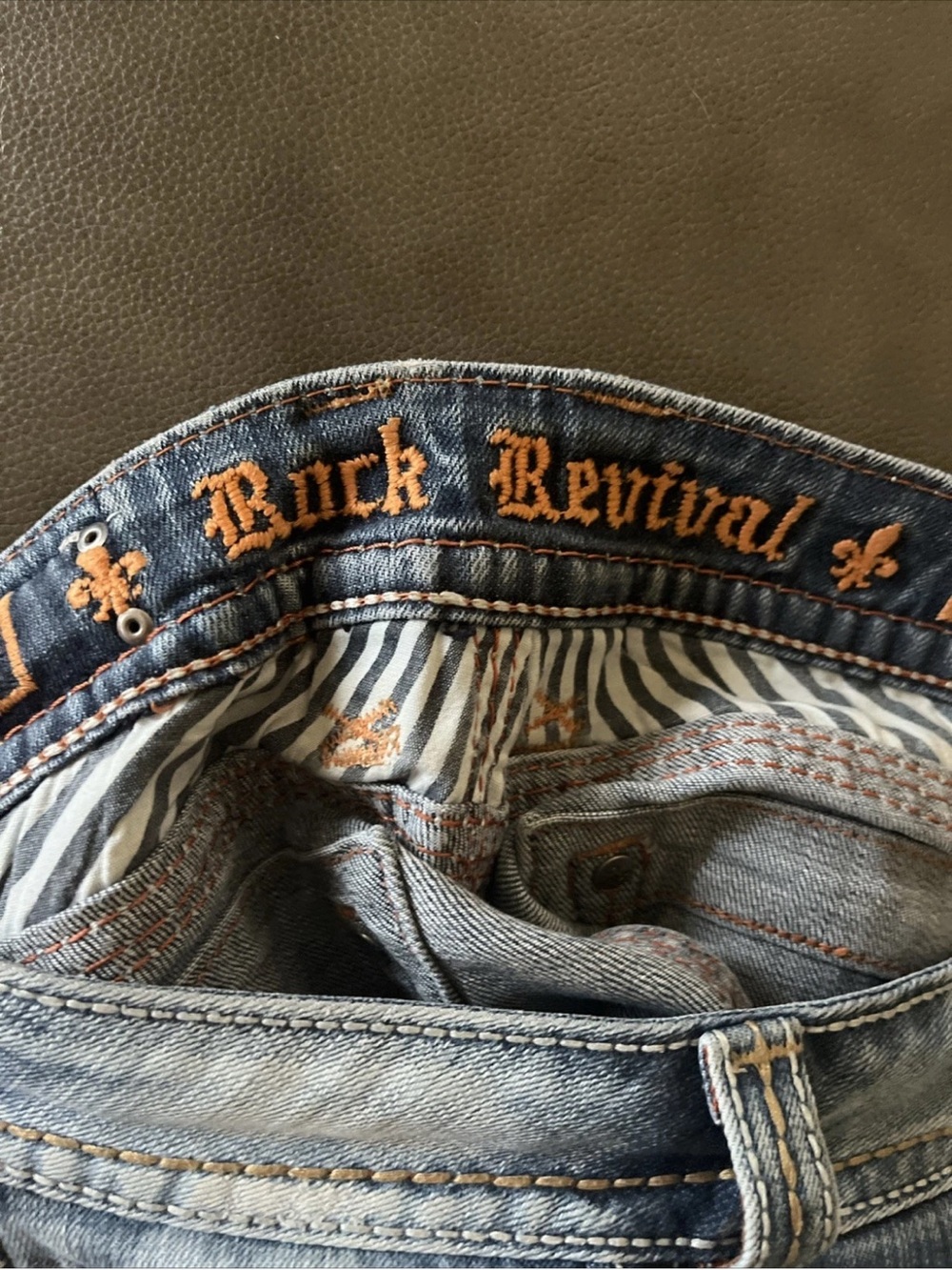 Rock Revival Light Blue Women's Boot Cut Jeans with Studded Pocket - Picture 6 of 8